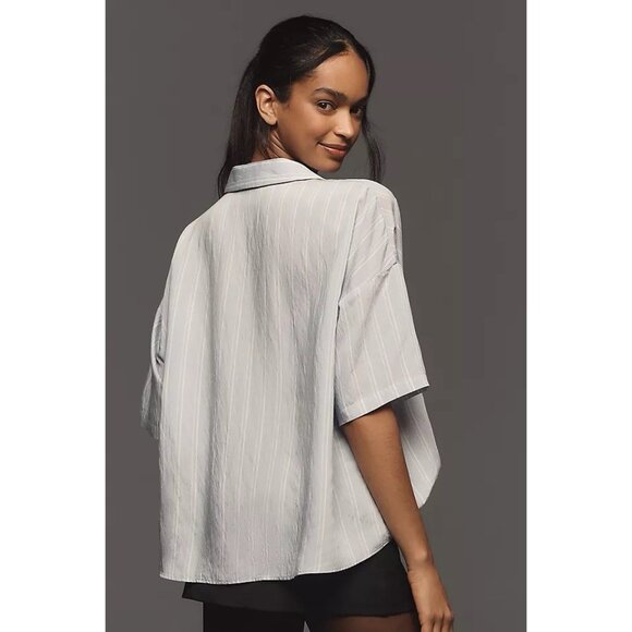 NWT Size L - Anthropologie The Dylon Short-Sleeve Wide-Placket Top (NWT US$ 98) - Picture 5 of 16